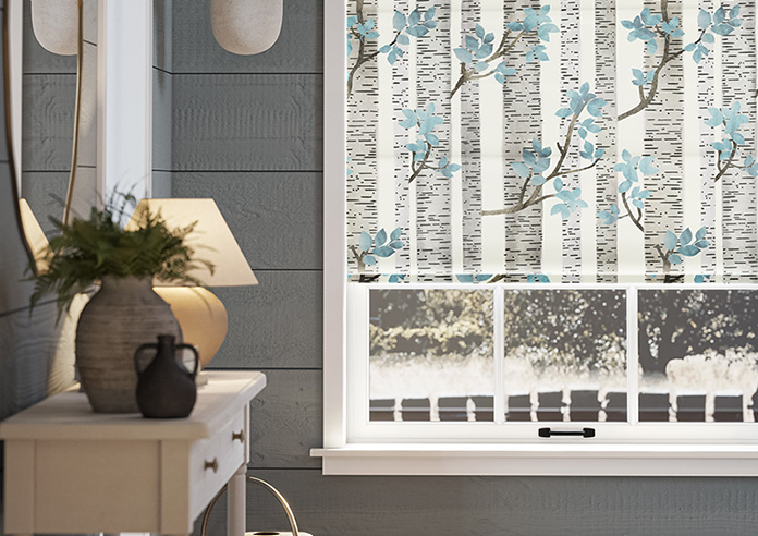 Birch Tree Velvet, Sky Blue - Twist&Fit Roman Blind - Image 5